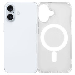 For iPhone 16 Case Compatible with MagSafe TPU + Acrylic Clear Phone Cover