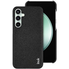 IMAK Ruiyi Series for Samsung Galaxy S24 FE Case Fabric Texture Leather+PC Phone Back Cover - Black
