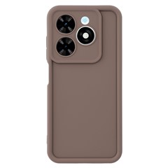 TPU Case for TECNO Spark Go 2024 4G / Pop 8 / Spark 20 / 20C / Infinix Smart 8 4G / 8 Pro 4G / 8 HD 4G / 8 Plus / Hot 40i Phone Cover Grooved Design - Brown