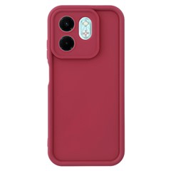 For Infinix Smart 9 4G / Hot 50i 4G Case Grooved Design TPU Anti Slip Phone Cover - Red