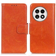 For OnePlus Ace 5 Pro 5G / Ace 5 5G / 13R 5G Case Nappa Texture Split Leather Wallet Phone Cover - Orange