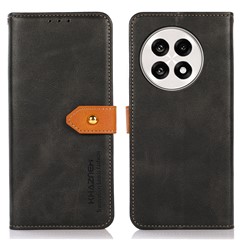 KHAZNEH Wallet Phone Case For OnePlus 13R 5G / Ace 5 5G / Ace 5 Pro 5G Stand Leather Flip Cover - Black