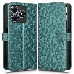 PU Leather Case For Blackview Wave 8  /  Wave 8C  /  Oscal Flat 2 Wallet Dot Pattern Imprint Phone Cover - Green