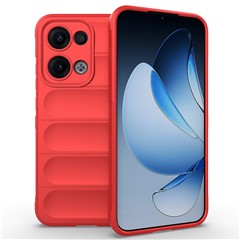 For Oppo Reno13 5G (Global) Case Anti-Drop Soft TPU Rugged Phone Back Cover - Red