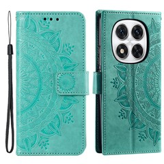 Stand Case for Xiaomi Redmi Note Note 14 Pro+ 5G / 14 Pro 5G / Poco X7 5G Imprinted Totem PU Leather Wallet Phone Cover - Green