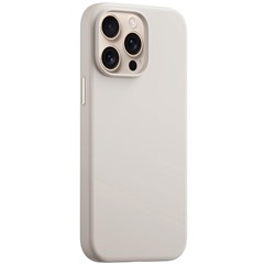 BASEUS For iPhone 16 Pro Max Case Compatible with MagSafe Liquid Silicone 0.2mm Phone Back Cover - Titanium