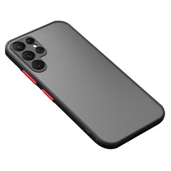 For Samsung Galaxy S24 Ultra Case TPU + PC Matte Anti Drop Phone Back Cover - Black