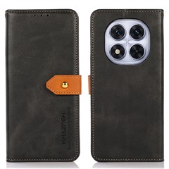 KHAZNEH For Xiaomi Redmi Note 14 Pro 4G Wallet Phone Case Stand Leather Flip Cover - Black