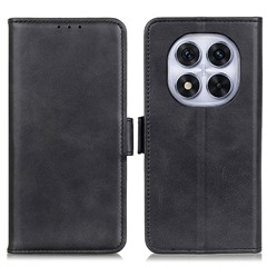 For Xiaomi Redmi Note 14 Pro 4G Case Stand Cowhide Texture PU Leather Phone Cover - Black