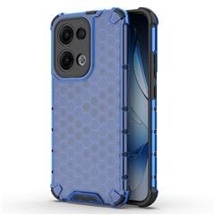 For Oppo Reno13 5G (Global) Case PC + TPU Phone Cover Honeycomb Shape - Blue