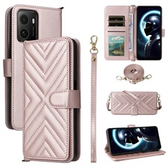 Wallet Phone Case for HMD Pulse Pro / Pulse+ / Pulse Leather Phone Cover with Shoulder / Wrist Strap - Pink