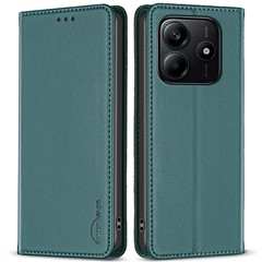 BINFEN COLOR BF18 For Xiaomi Redmi Note 14 4G (163.25mm) Leather Case Card Slots Phone Cover - Green