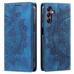 Style-010 For Samsung Galaxy A26 5G Case Magnetic Closing Leather Phone Cover Pattern Imprinted - Blue