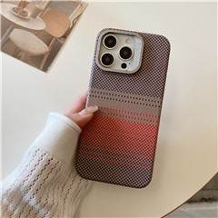 For iPhone 14 Pro Max Case Compatible with MagSafe PC Phone Back Cover Metal Lens Frame Kickstand - Sunset Grey