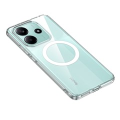 Bulk Purchasing For Xiaomi Redmi Note 14 4G (163.25mm) Magnetic Case Shockproof PC + TPU Phone Cover - Transparent