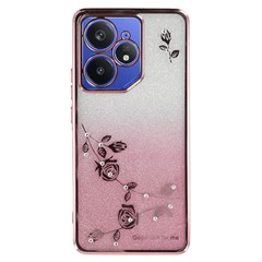 KADEM For Realme Neo7 5G Case Flower TPU Flexible Gradient Phone Cover - Rose Gold
