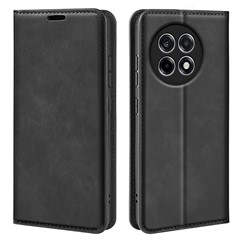 For OnePlus Ace 5 Pro 5G / Ace 5 5G / 13R 5G Case Skin Touch Leather Wallet Phone Cover - Black