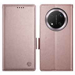 For Honor Magic7 Lite 5G / X9c 5G / X60 Pro 5G Stand Case PU Leather Wallet Phone Cover - Rose Gold