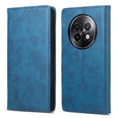 DF-05 For Realme 13+ 5G Wallet Case RFID Blocking PU Leather Phone Cover - Blue