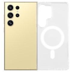 For Samsung Galaxy S25 Ultra Magnetic Case TPU + Acrylic Clear Phone Cover