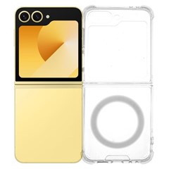 For Samsung Galaxy Z Flip7 FE 5G / Z Flip6 5G Magnetic Case TPU + Acrylic Clear Phone Cover