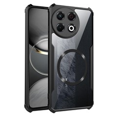 For TECNO Spark 30 Pro 4G Magnetic Case Reinforced Corners TPU + Acrylic Phone Cover