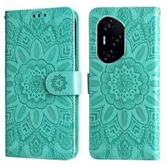 For Honor 300 Pro / 300 Ultra Case Sunflower Imprint Leather Wallet Phone Cover - Green