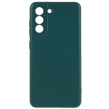 Phone Case for Samsung Galaxy S21 FE 5G Shockproof Cover Arc Edge Cell Phone 2.0mm Slim TPU Back Case - Midnight Green