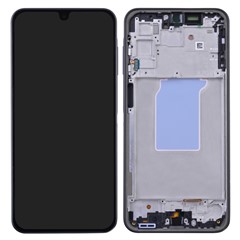 For Samsung Galaxy A26 5G A266 OEM Grade S OLED Screen and Digitizer Assembly + Frame (Without Logo) - Black