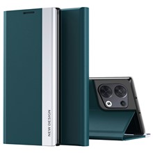 For Oppo Reno8 Pro+ 5G (Global Version) / Reno8 Pro 5G (Global Version) Collision Resistant PU Leather Flip Stand Cover Electroplating Phone Case - Green