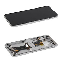 For Samsung Galaxy Z Flip5 5G F731 LCD Screen and Digitizer Assembly + Frame Part (Without Logo) - Silver