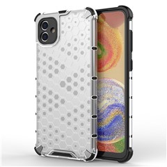 For Samsung Galaxy A04 4G (164.4 x 76.3 x 9.1 mm) TPU + PC Protective Case Honeycomb Texture Drop-proof Back Cover - Grey