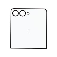 For Samsung Galaxy Z Flip7 5G F766 Front Screen Glass Lens + OCA Adhesive Part (Small Screen) (without Logo) - Black