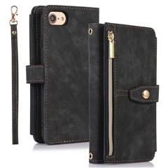  crazy horse texture leather card holder case Stand for Amazon Fire Phone - Black