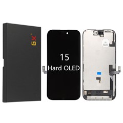 For iPhone 15 Grade C GX OLED Screen and Digitizer Assembly Replacement Part (Without Logo)