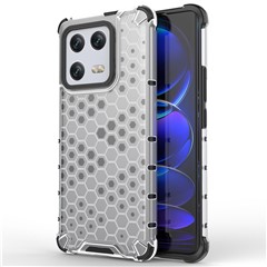 For Xiaomi 13 Pro 5G TPU + PC Protective Case Honeycomb Texture Scratch-proof Back Cover - Grey