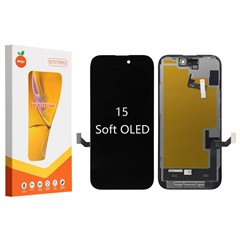 For iPhone 15 Grade C Soft OLED Screen and Digitizer Assembly Replacement Part (RUIJU Technology) (without Logo)