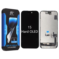 For iPhone 15 Grade C JK Hard OLED Screen and Digitizer Assembly Replacement Part (without Logo)