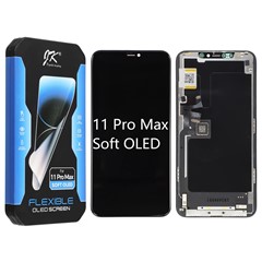 For iPhone 11 Pro Max Grade C JK Soft OLED Screen and Digitizer Assembly Replacement Part (without Logo)