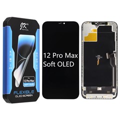 For iPhone 12 Pro Max Grade C JK Soft OLED Screen and Digitizer Assembly Replacement Part (without Logo)