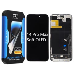 For iPhone 14 Pro Max Grade C JK Soft OLED Screen and Digitizer Assembly Replacement Part (without Logo)