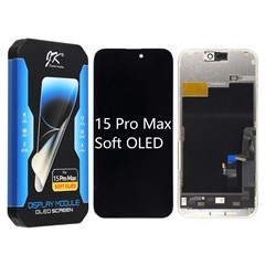 For iPhone 15 Pro Max Grade C JK Soft OLED Screen and Digitizer Assembly Replacement Part (without Logo)