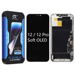 For iPhone 12 / 12 Pro Grade C JK Soft OLED Screen and Digitizer Assembly Replacement Part (without Logo)