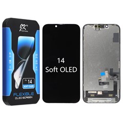 For iPhone 14 Grade C JK Soft OLED Screen and Digitizer Assembly Replacement Part (without Logo)