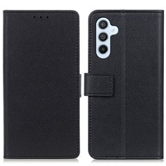 Cell Phone Case for Samsung Galaxy A54 5G, Dustproof Textured PU Leather Stand Folio Flip Wallet Cover - Black