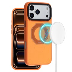X-LEVEL For iPhone 17 Pro Max Case Compatible with MagSafe Shockproof 4-Corner Airbag TPU + PC Phone Cover - Orange