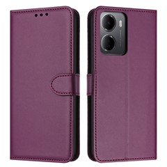 For Xiaomi Redmi 15a 5G Case Stand Wallet Leather Phone Cover with Strap - Purple