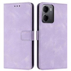For Xiaomi Redmi 15a 5G Case Solid Color Leather Wallet Protective Phone Cover - Purple