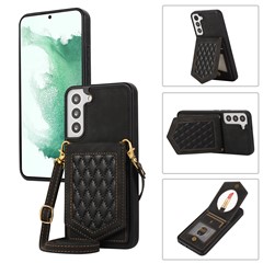  crazy horse texture leather card holder case Stand for Amazon Fire Phone - Black