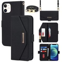  crazy horse texture leather card holder case Stand for Amazon Fire Phone - Black